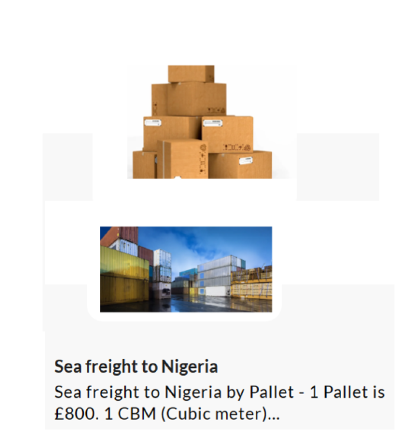 Sea freight to Nigeria-Extimated